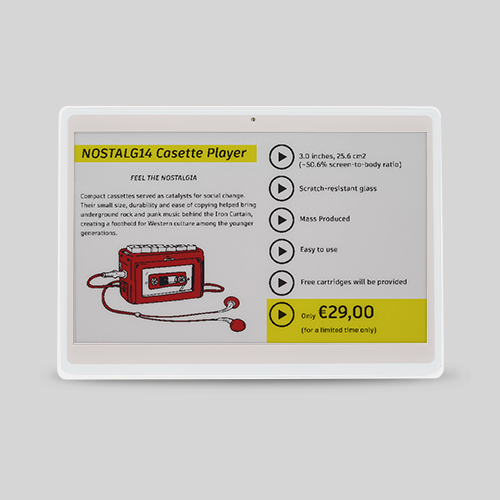 7.50" ELEKTRONİK RAF ETİKETİ